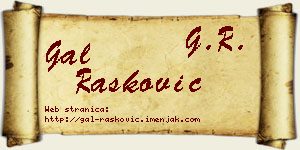 Gal Rašković vizit kartica
